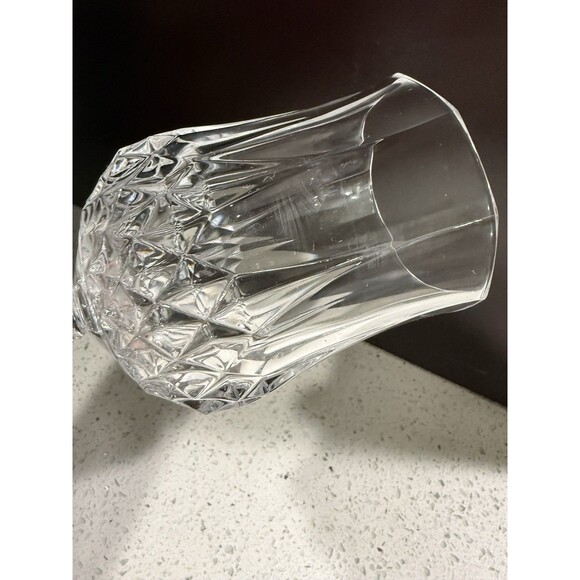 Cristal d'Arques Durand Longchamp Water Glasses Goblets 7 1/4” Crystal Pair Vtg - Picture 2 of 10